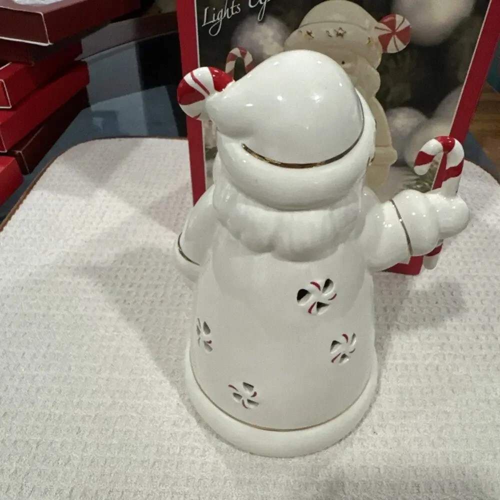 Lenox Santa Seasons Sparkle Lit Peppermint Splendor Figurine With Box
